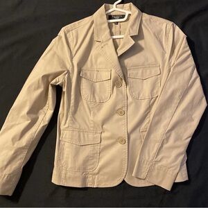 Talbots Light Weight Zafari Khaki Blazer Jacket